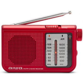 Aiwa RS-55RD Radio Portátil de Bolsillo Dual AM/FM Roja